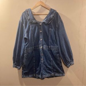 Free People Denim Romper